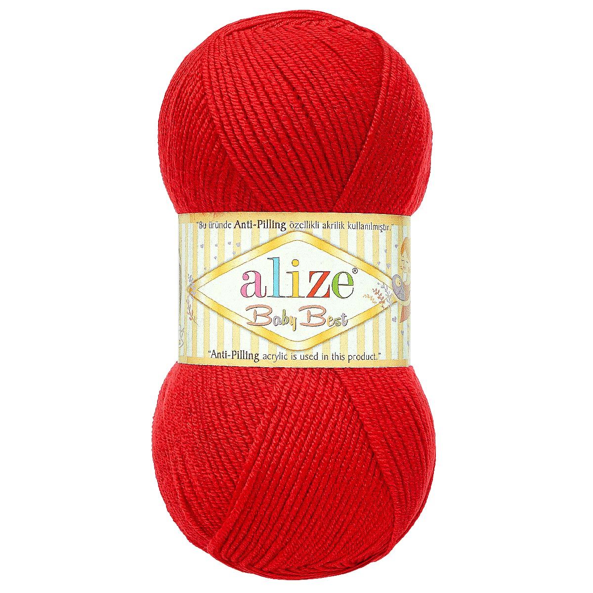 Пряжа для вязания Alize baby best бамбук акрил с эффектом антипиллинг 100 г 240 м 106 темно-красный 5 мотков - фото 4