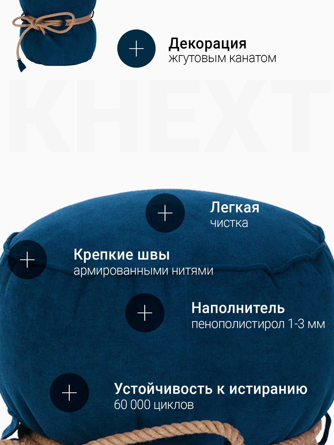 Пуфик DreamBag синий - фото 2