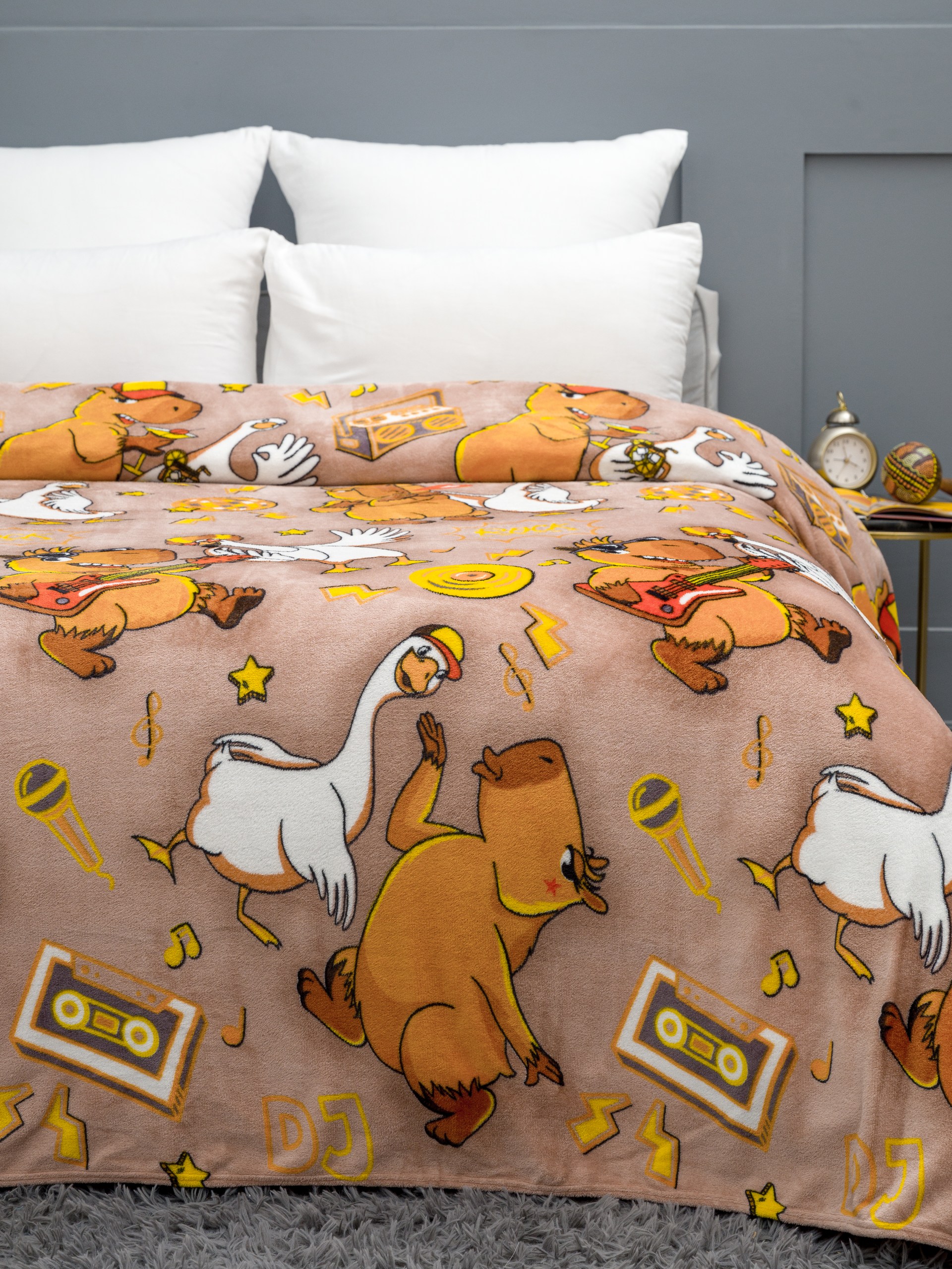 Плед Павлинка Капибара и гусь 200 x 220 см - фото 2