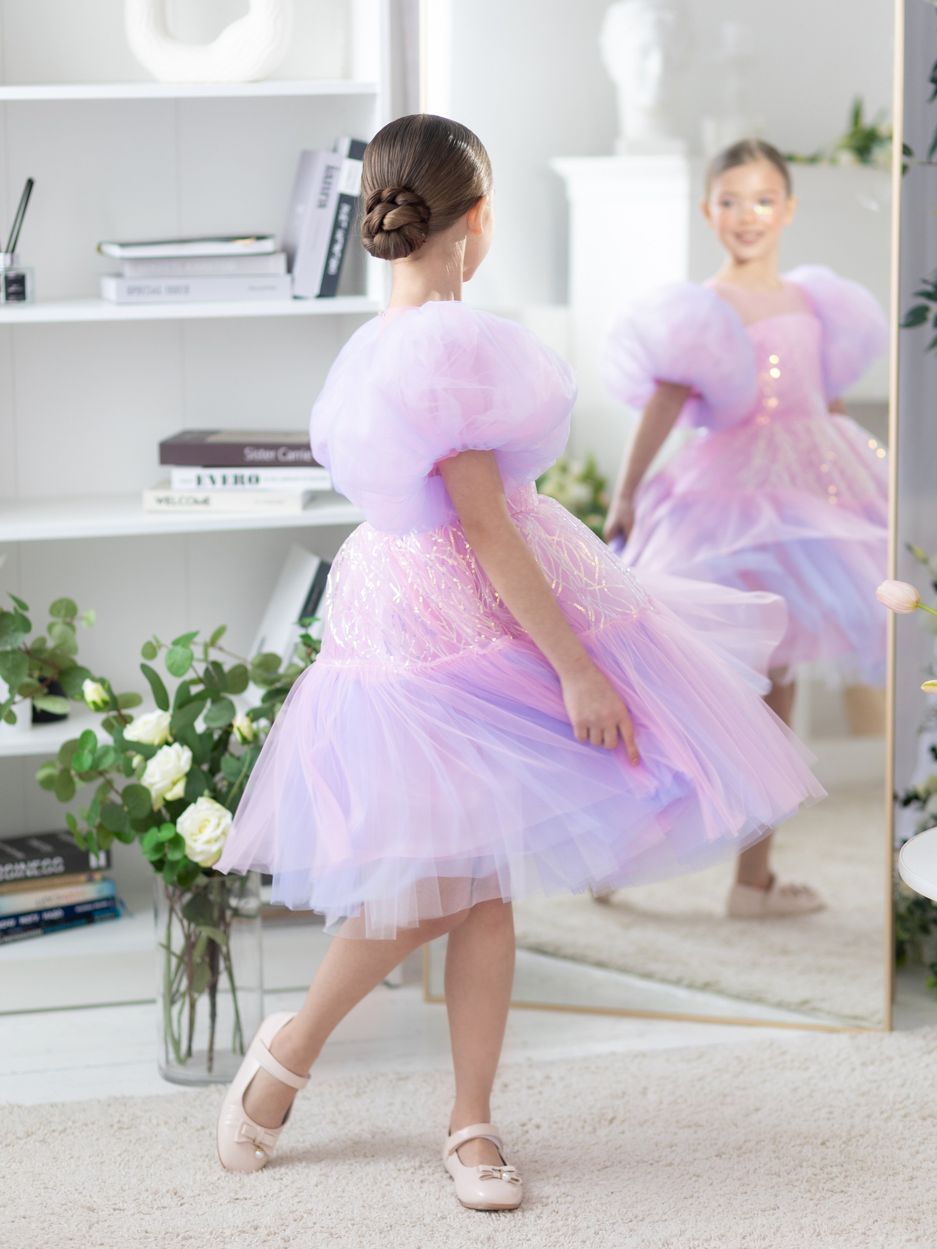 Платье LELUkids LK.CH.71B/розовый - фото 6