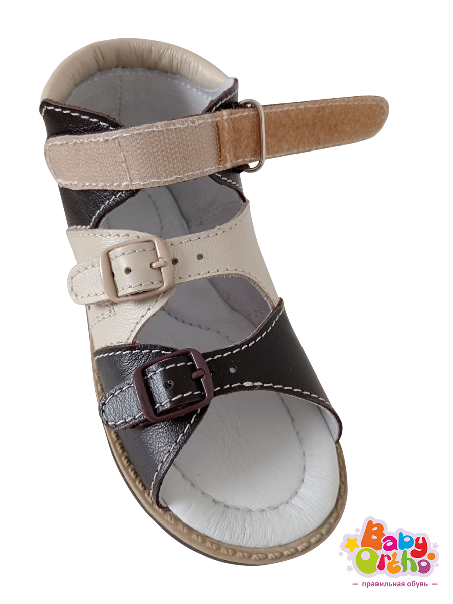 Сандалии Baby Ortho Егорка3Коричневый+Бежевый - фото 4