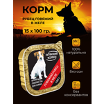 Влажные лакомства для собак Натуральная формула Рубец говяжий в желе 15 шт х 100 гр