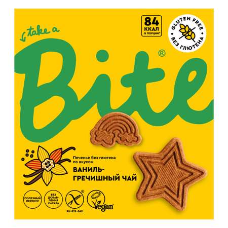 Печенье Take a Bite ваниль-гречишный чай 115г