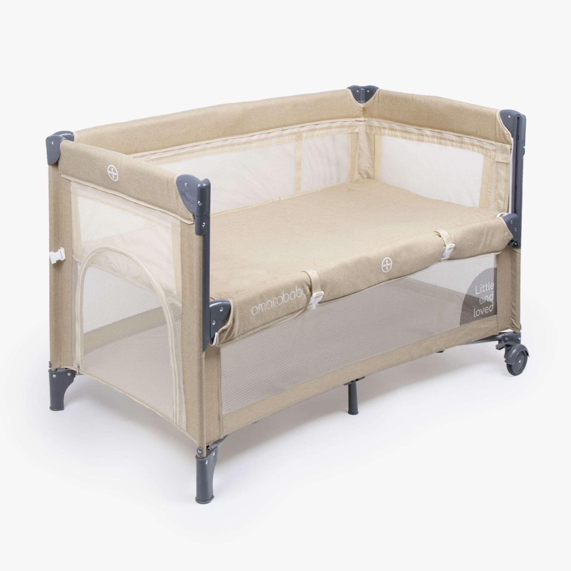 Манеж-кровать Amarobaby transform Classic прямоугольный бежевый AMARO-26TrC/03 - фото 16