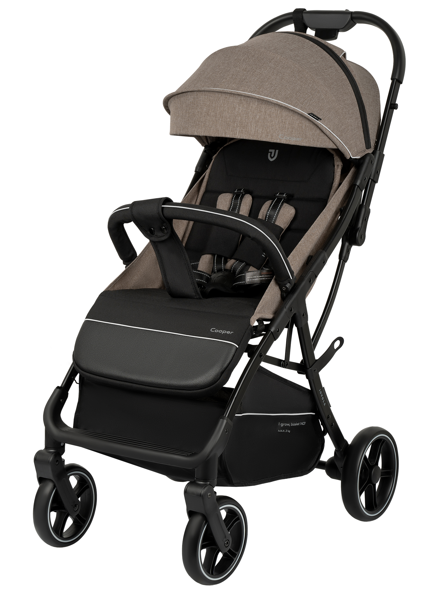 Коляска прогулочная JOVOLA Cooper темно-бежевый - фото 12