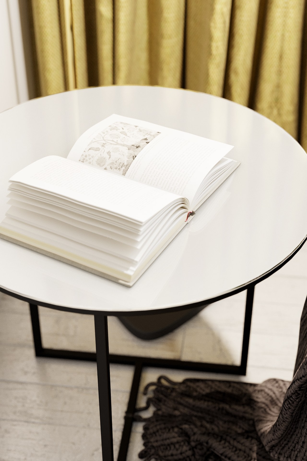 Стол журнальный КАЛИФОРНИЯ МЕБЕЛЬ Альбано Glass белая Lacobel - фото 5