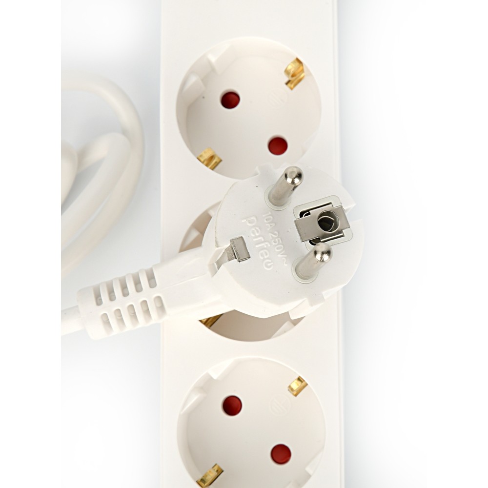 Сетевой фильтр Perfeo Power Spring 4 метра 3 розетки белый - фото 4
