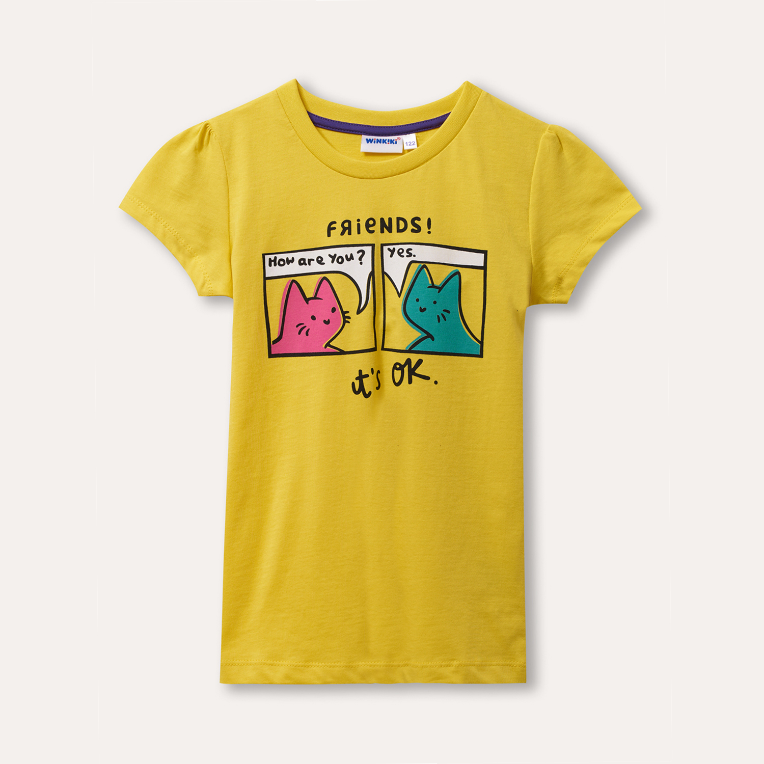 Футболка Winkiki WKG11041/Желтый/Розовый - фото 1