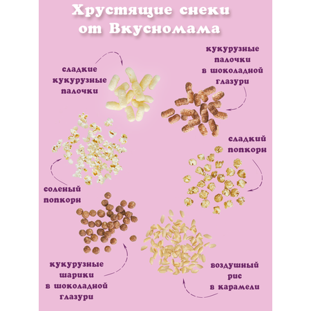 Воздушный рис Вкусномама в карамели с сюрпризом для девочки Жаклин 70 г