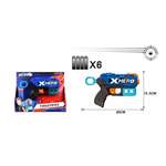 Бластер . Бластер с мягкими пулями 6шт