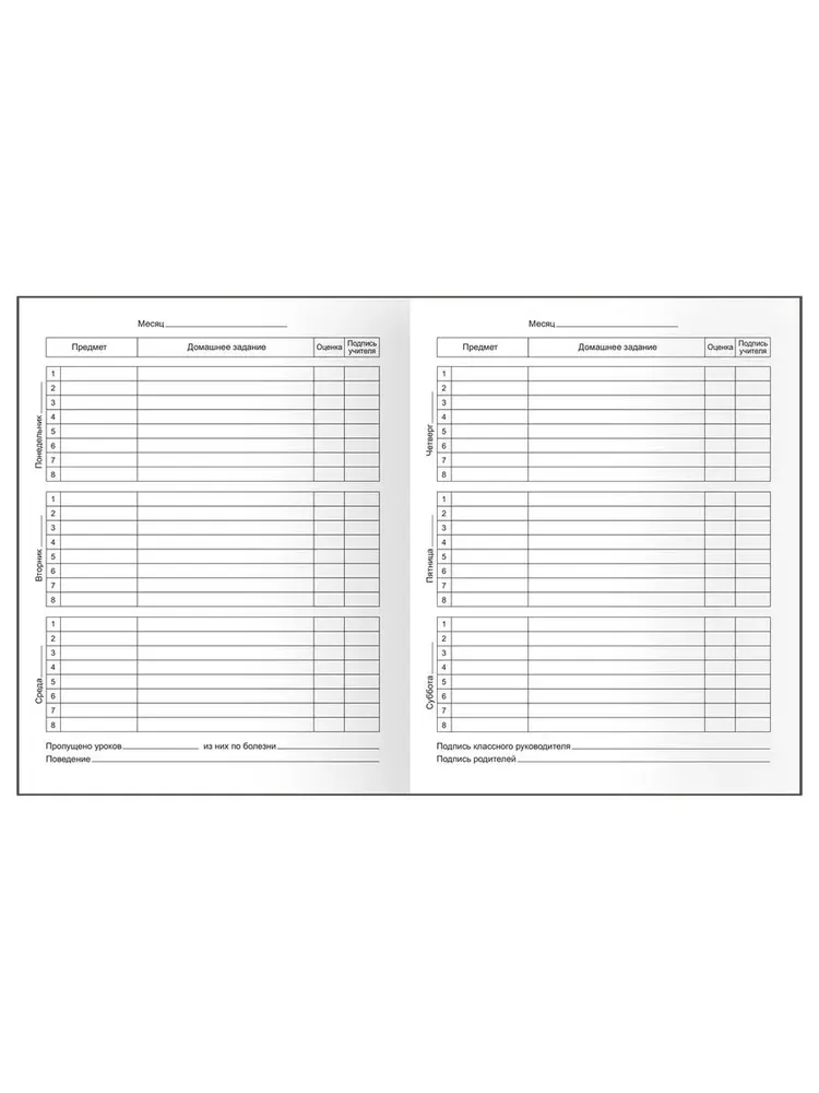 Дневник школьный BG 1 11 класс для мальчика и девочки 40 листов твердая обложка - фото 4