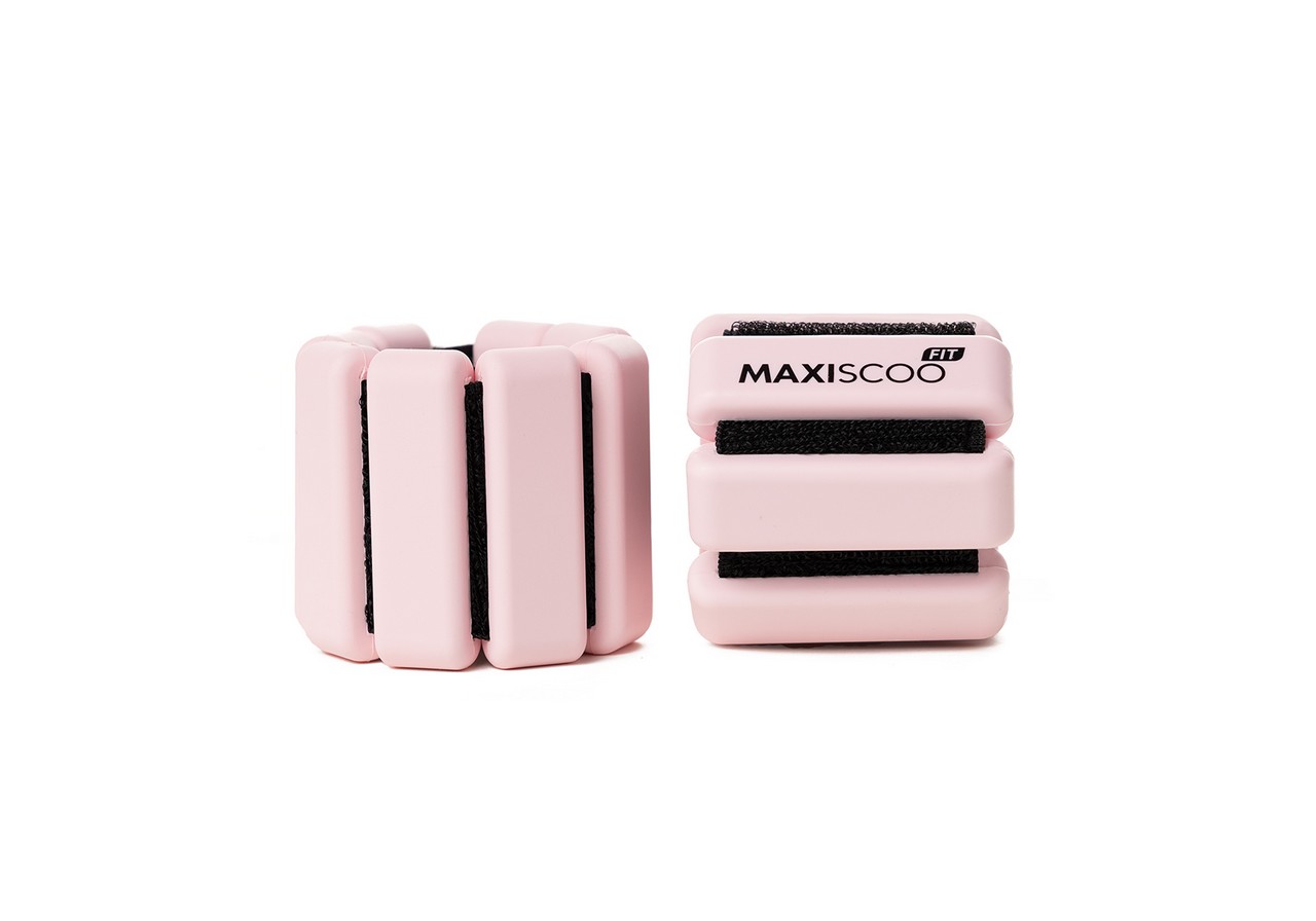 Утяжелители для Рук и Ног с Регулируемым Весом MAXISCOO FIT, 2шт, 0,5кг, Розовые - фото 1
