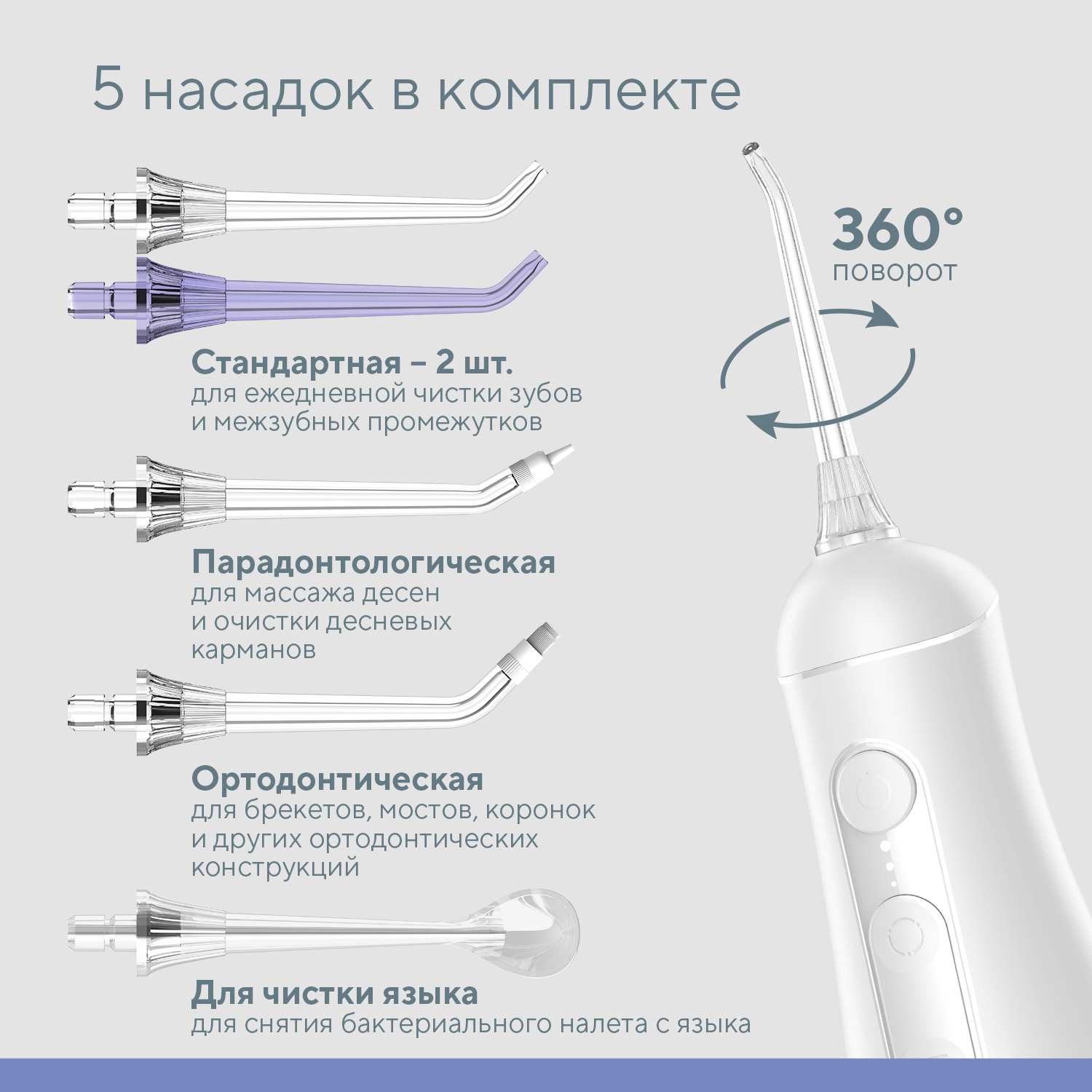 Ирригатор B.Well импульсный 20 реж. - фото 11