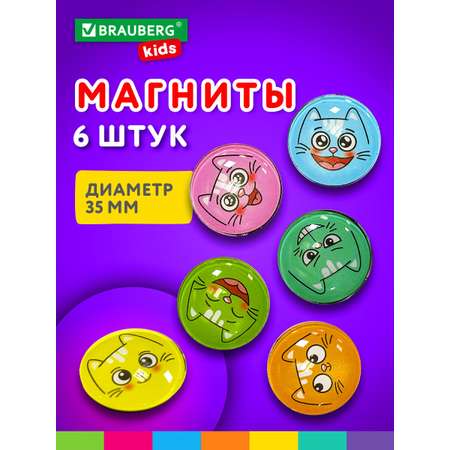 Магнит Brauberg Стеклянные 6 шт.
