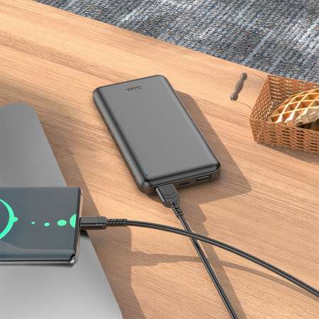Внешний АКБ hoco J100 High-ranking 10000mAh 2xUSB 1xUSB-C 2.1А Li-Pol черный