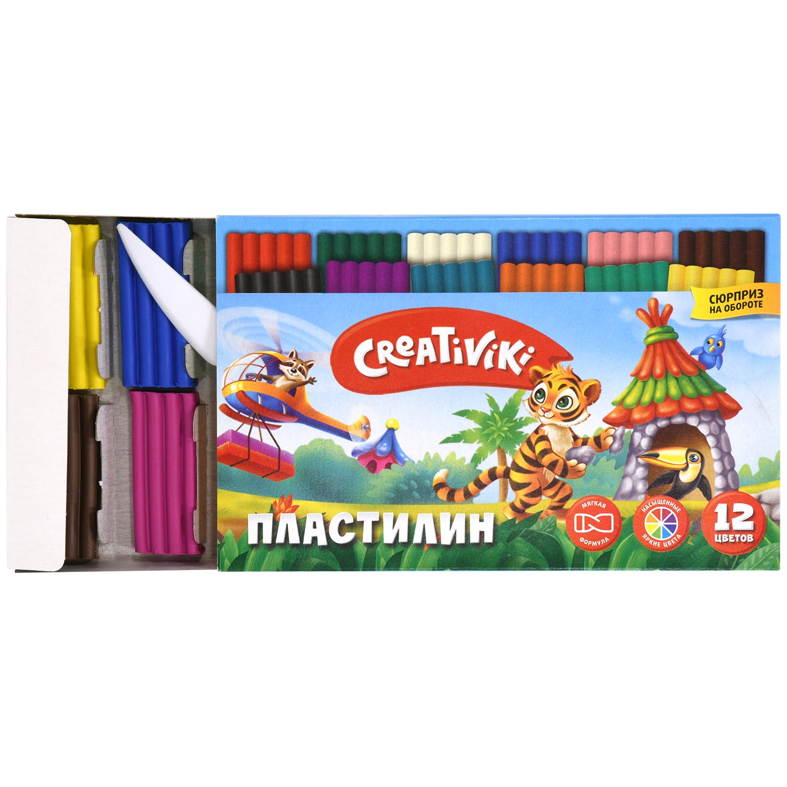 Пластилин CReATiViKi 12 цв. - фото 2