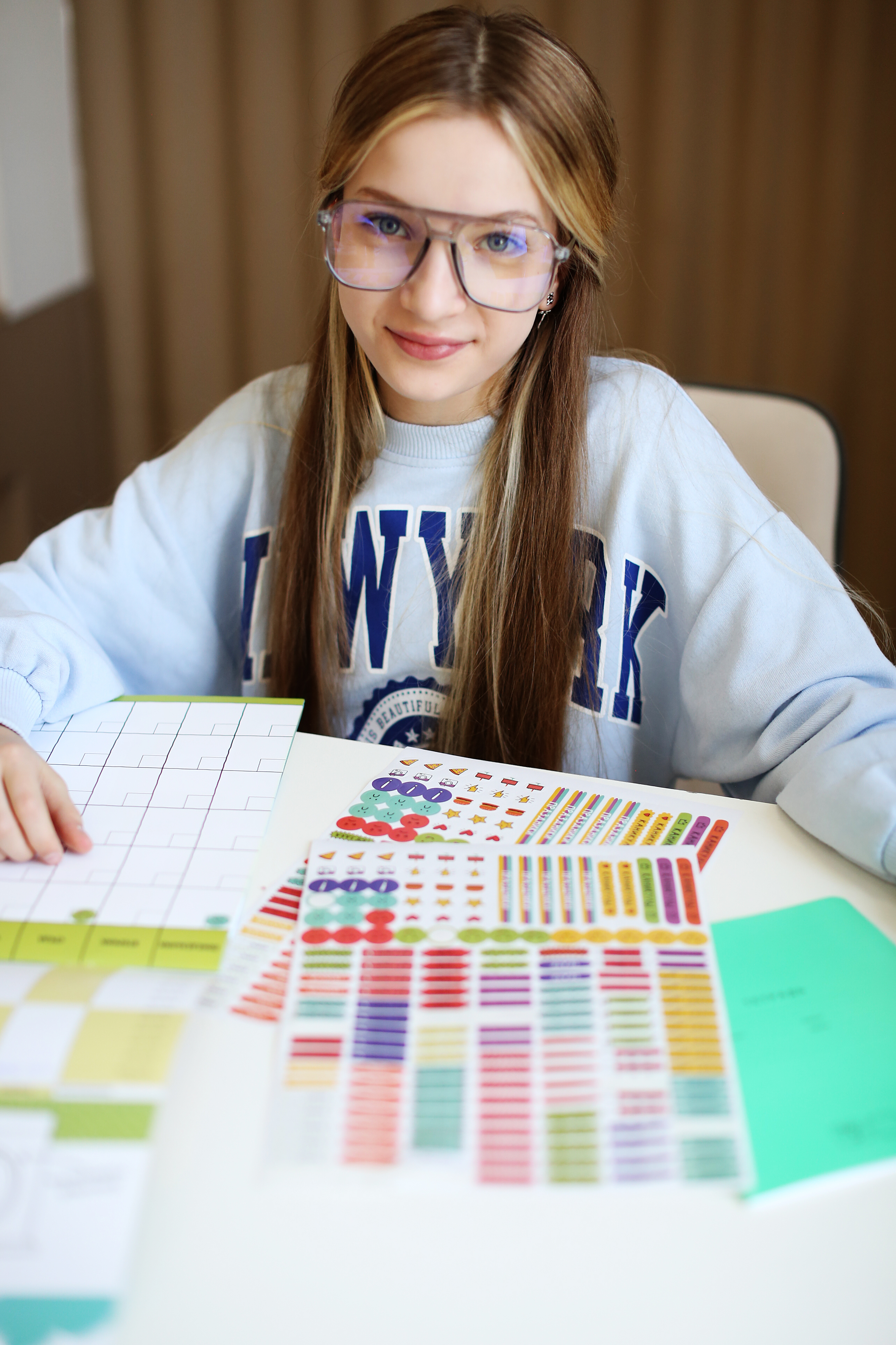 Планер школьника HappyLine с наклейками - фото 15