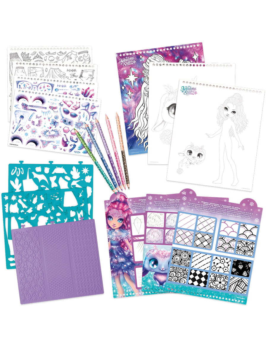Раскраска для девочек Nebulous Stars Кристалия, скетчбук, набор для творчества, серия Space, 11140_NSDA - фото 2
