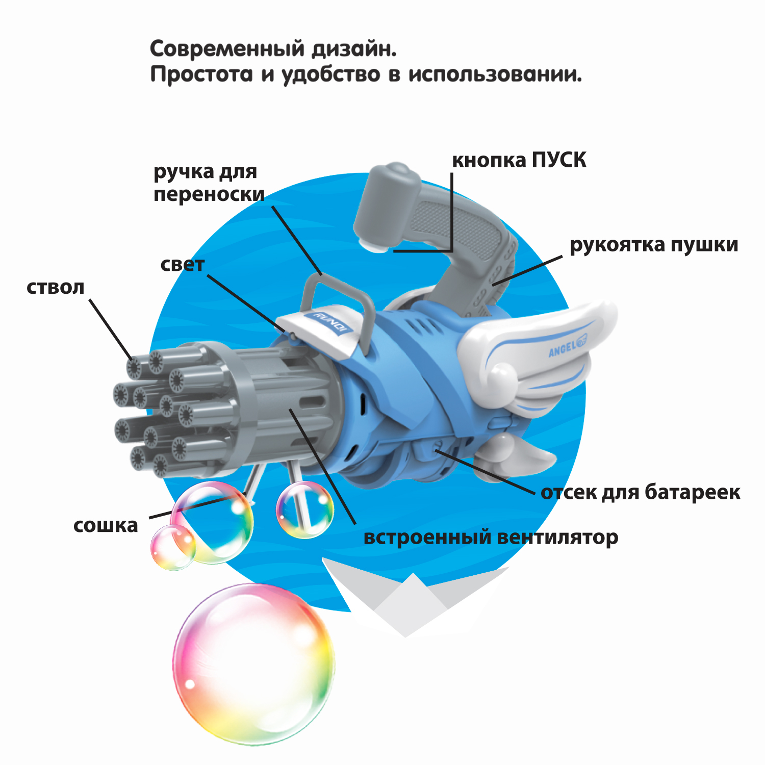 Пистолет для выдувания Bondibon Мыльная пушка - фото 8
