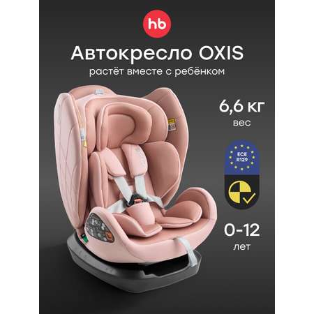 Автокресло Happy Baby Oxis 0+/1/2/3 (0-36 кг) розовый
