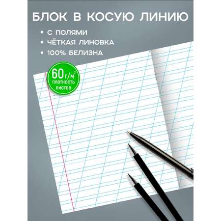 Тетрадь Prof-Press косая линейка 12 лист. 20 шт.