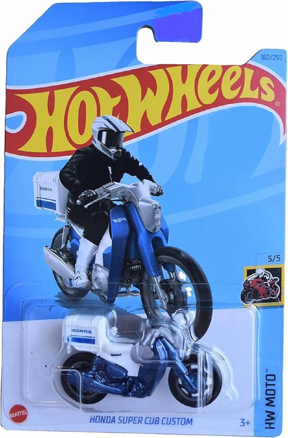 Мотоцикл Hot Wheels Honda Super Cub Custom 1:64 62896/ - фото 1