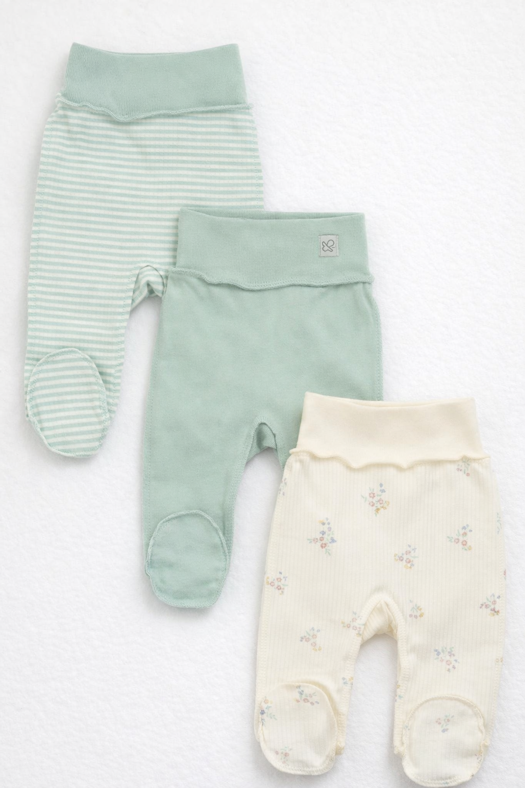 Ползунки 3 шт Супер Пупс нбр/3пр/полз/SK21/зеленыецветочки - фото 1