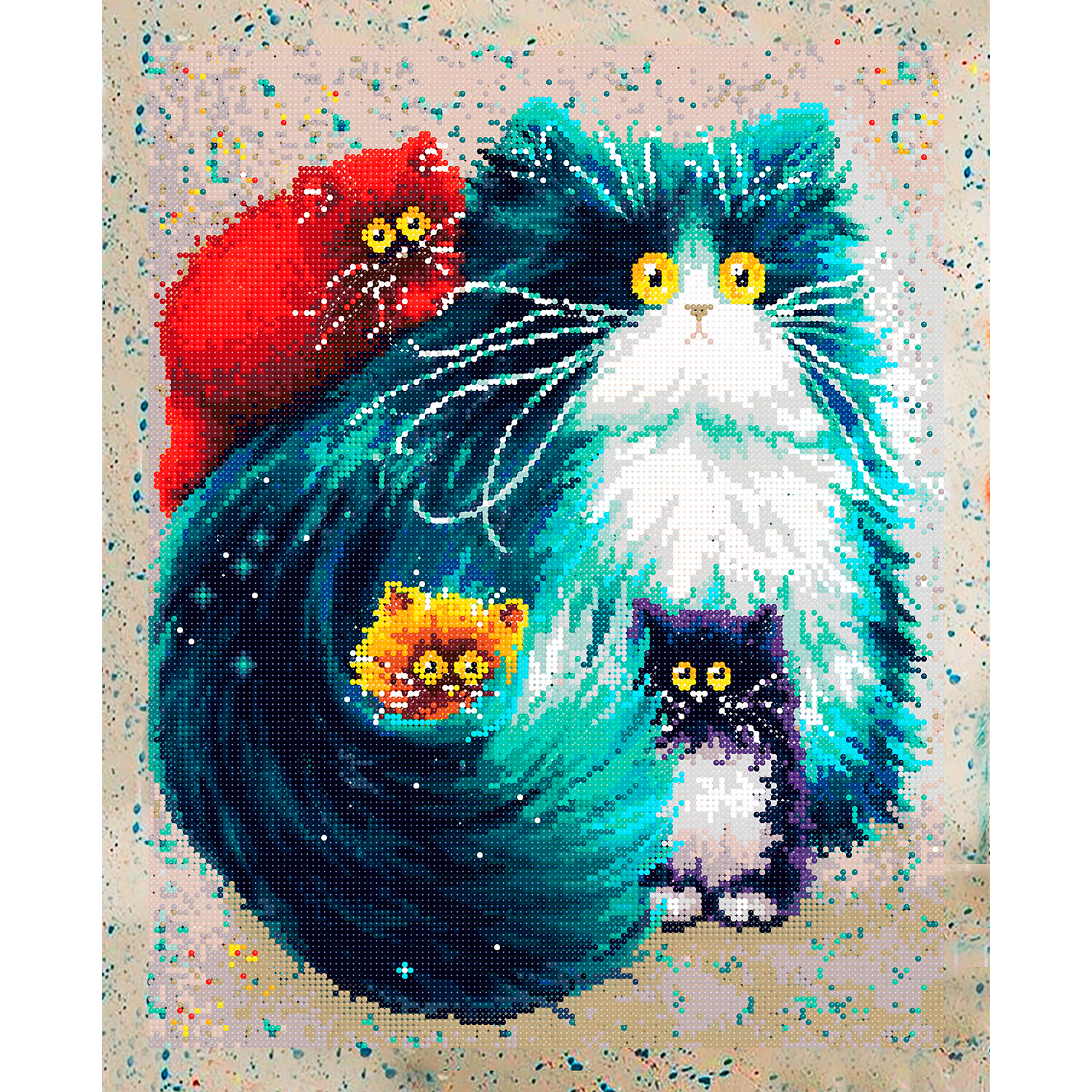 Алмазная мозаика Art on Canvas Котики в ассортименте - фото 2