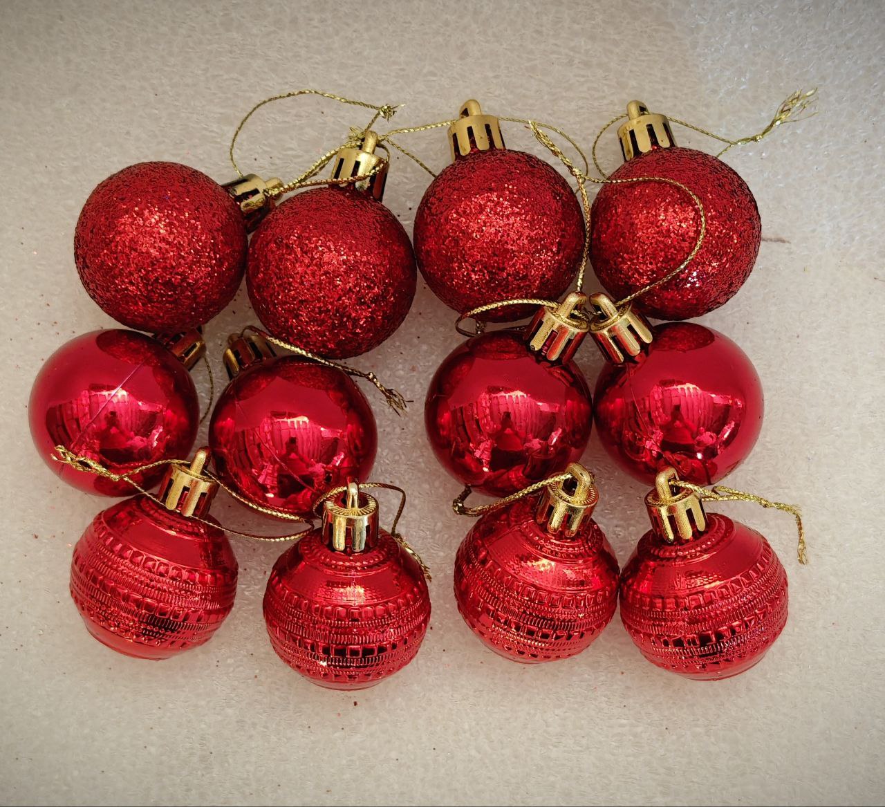 Украшение ёлочное Магия праздника Набор шаров 12шт цвет красный - фото 2