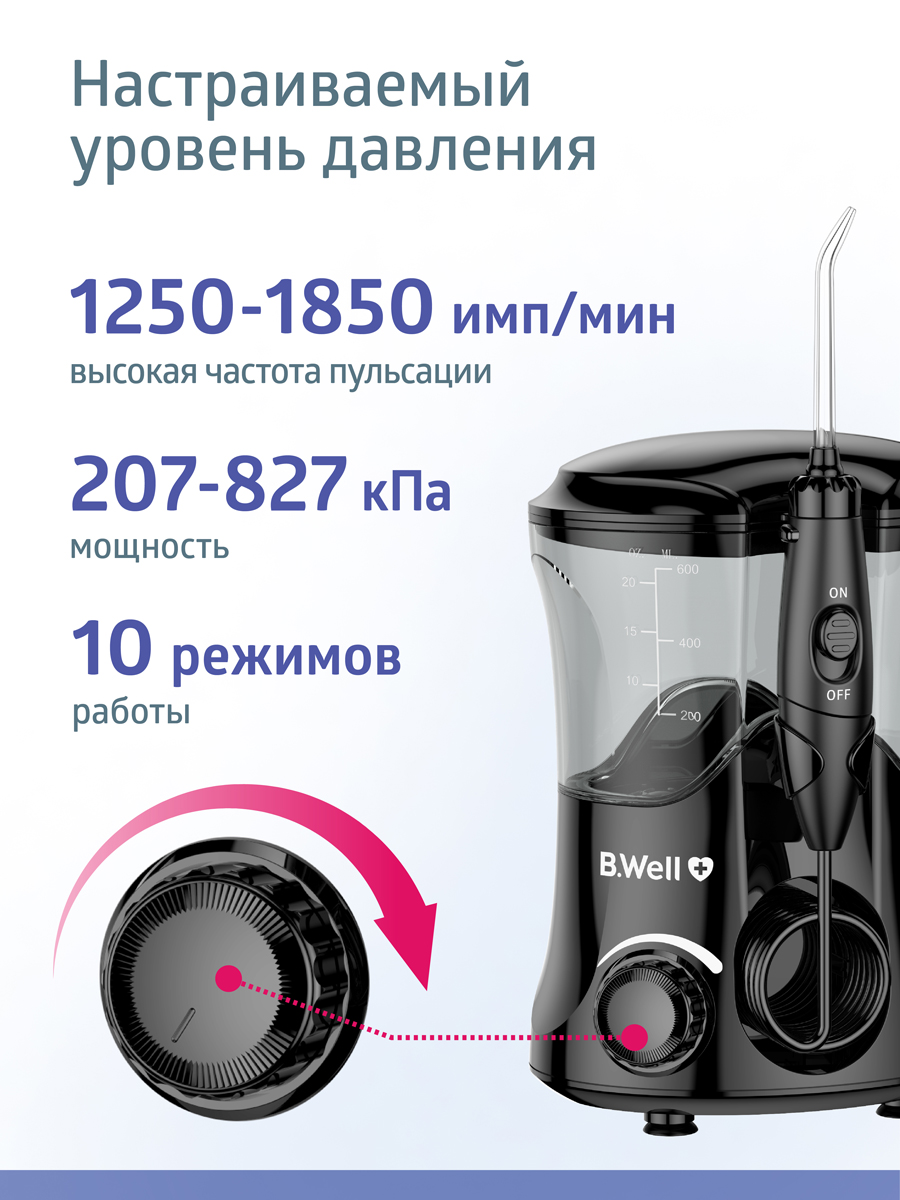 Ирригатор B.Well импульсный 10 реж. - фото 8