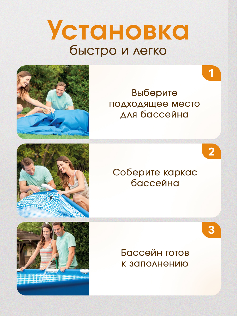 Бассейн Intex Каркасный / 244х51 см - фото 4