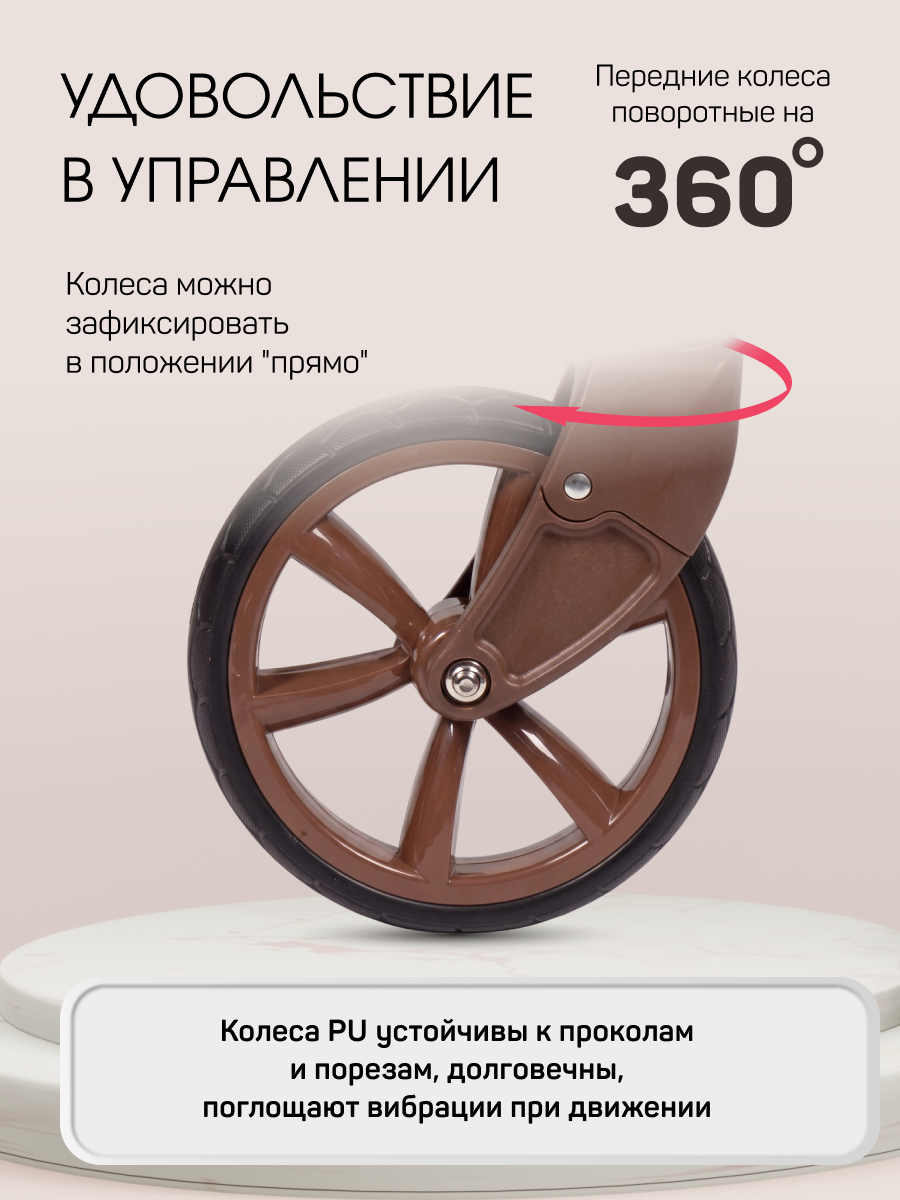 Коляска трансформер Aimile Авантюрист / Adventurer коричневый - фото 10