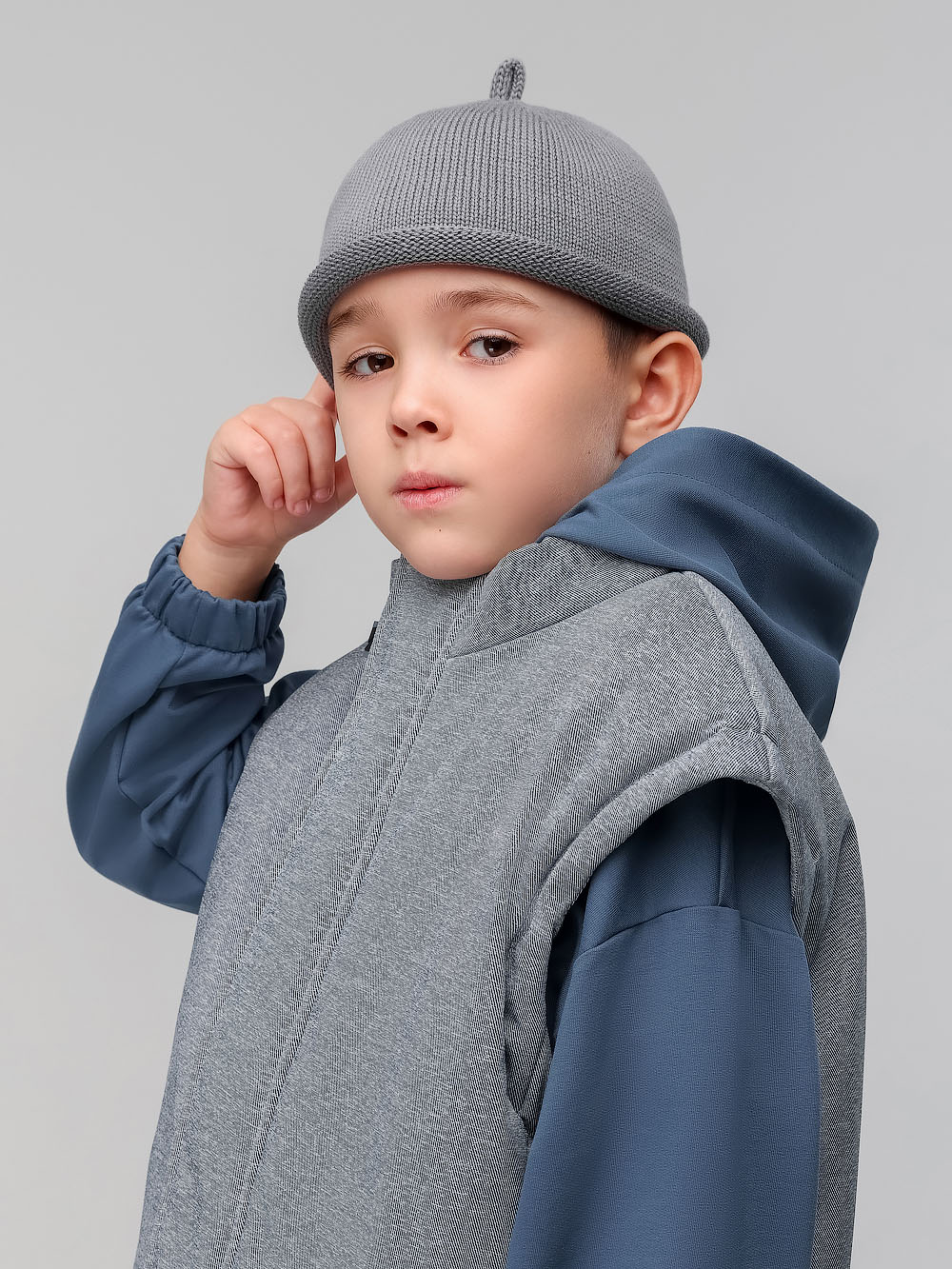 Шапка Bodo 10-424MU_серый - фото 1