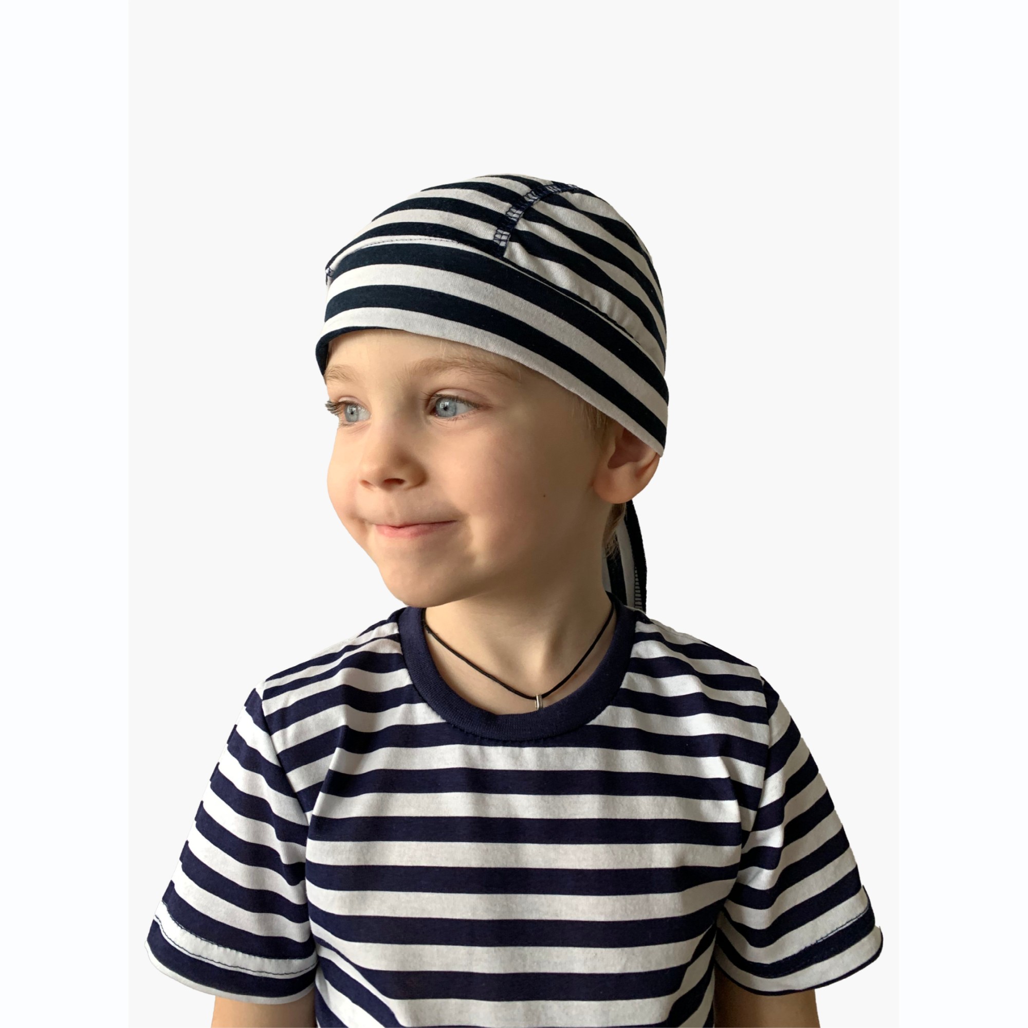 Бандана KiMMi co К-1408033т т.синяя_полоска - фото 1