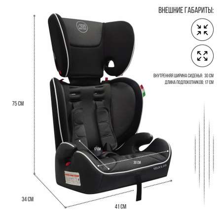 Автокресло Sweet Baby Veloce 1/2/3 (9-36 кг)