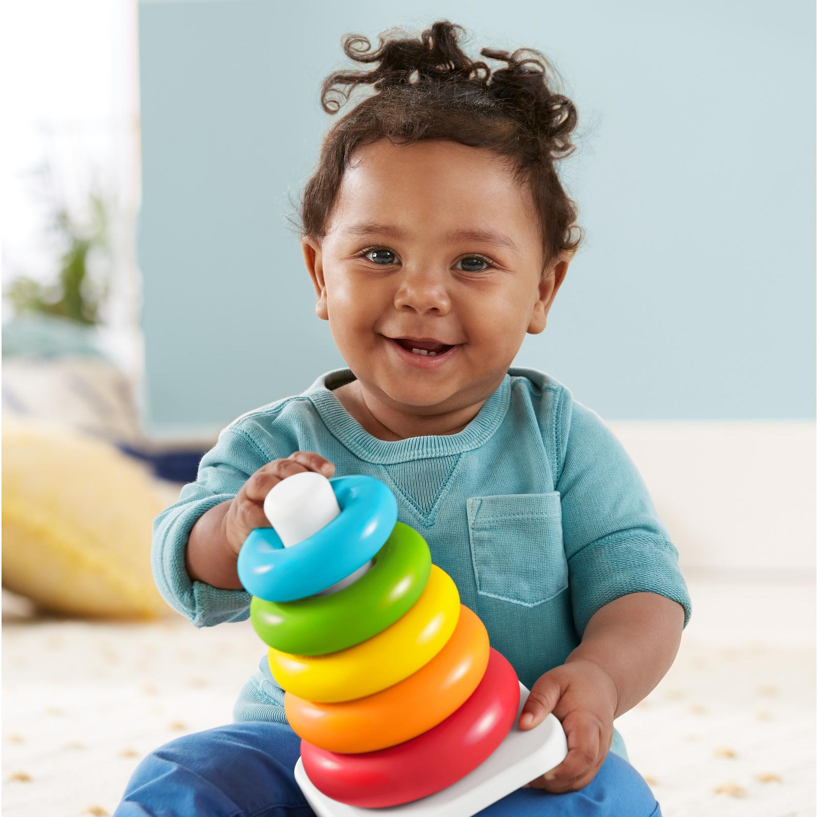Игрушка Fisher Price пирамидка Складывай и толкай - фото 12