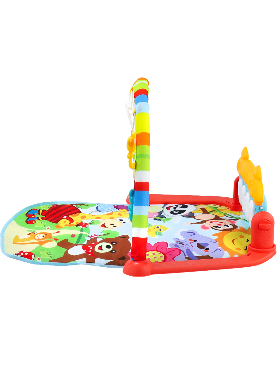 Коврик Рыжий кот с дугами Красный - фото 2