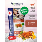 Корм для кошек сухой Pronature Holistic Pan-Asia Grain Free беззерновой на утке с апельсином 340г