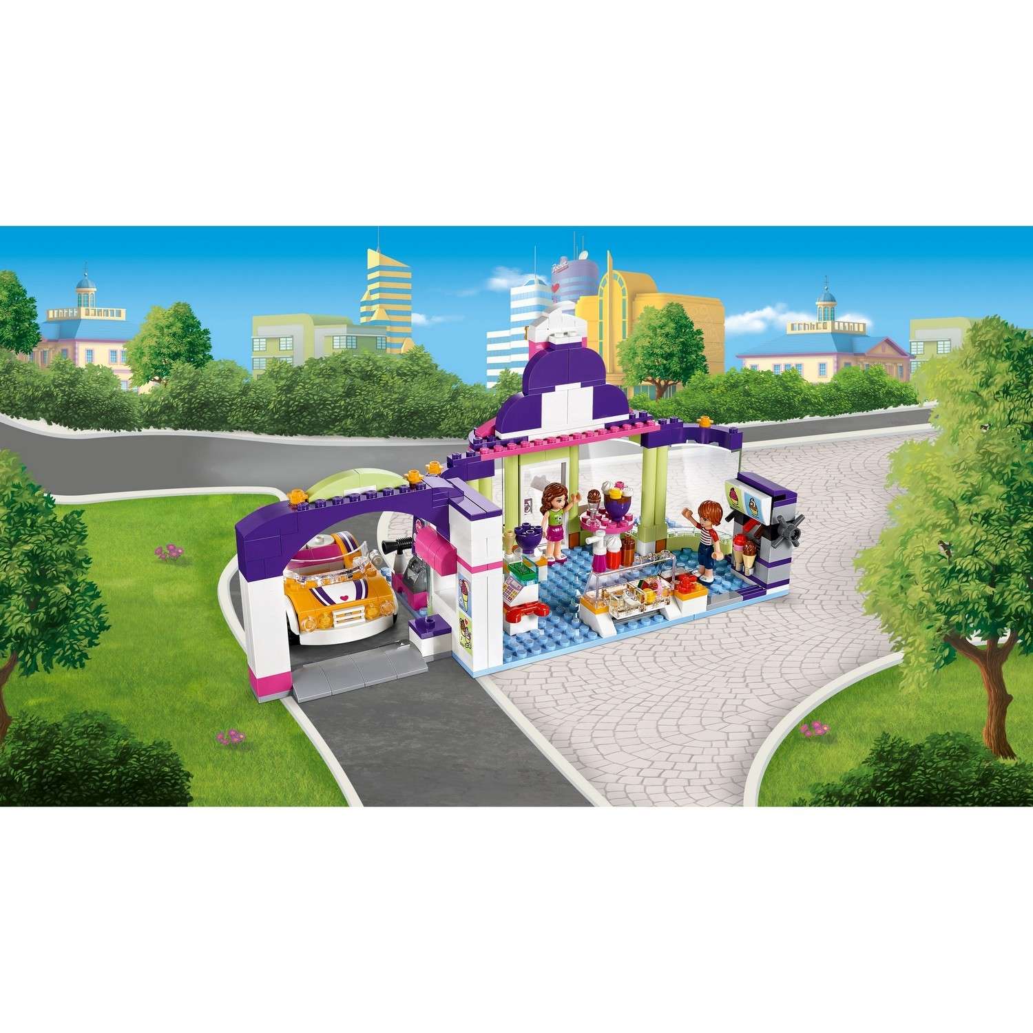 Конструктор LEGO Friends Магазин замороженных йогуртов блочный - фото 5