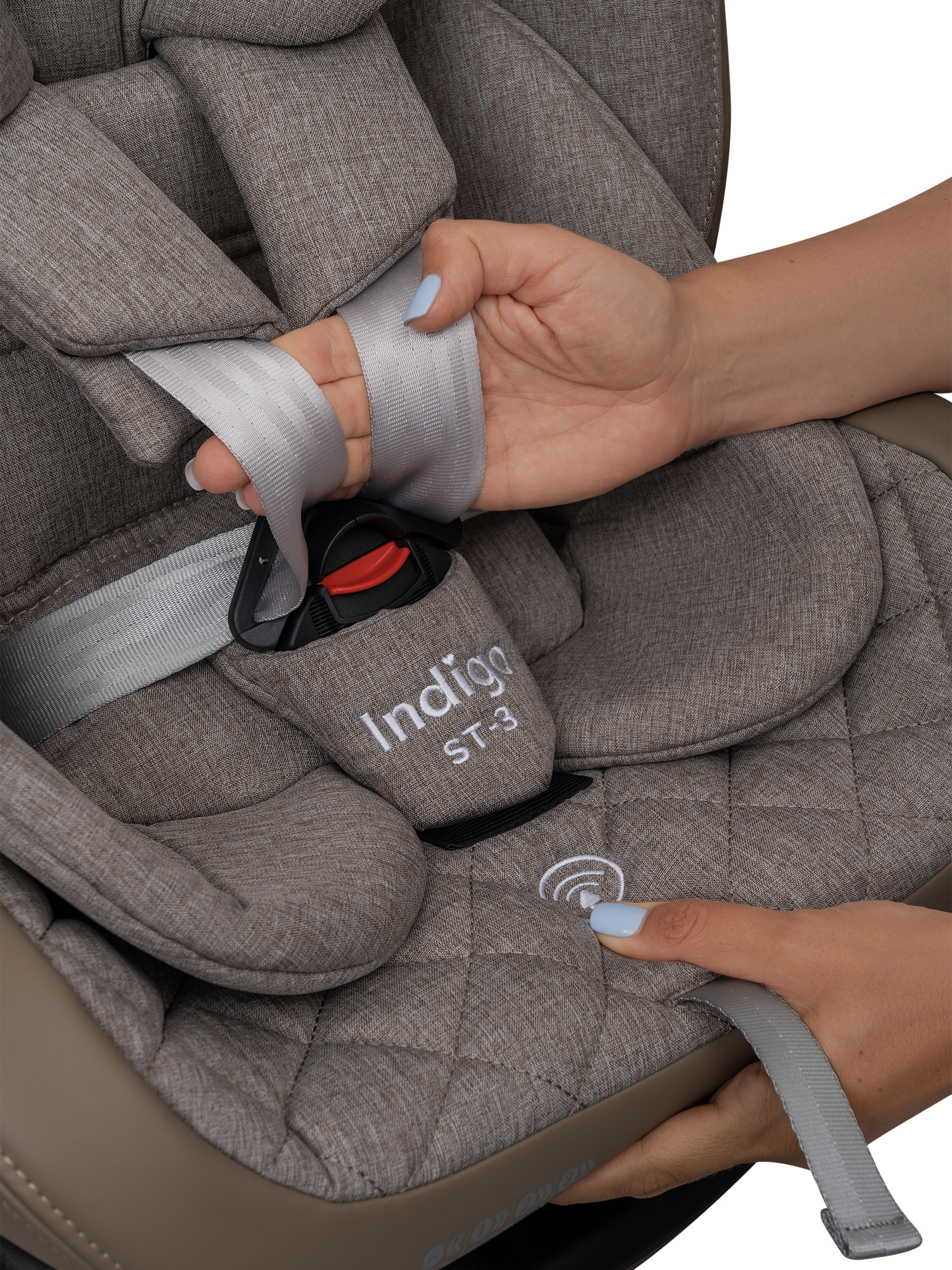 Автокресло Indigo Aero бежевый лен Isofix 0+/1/2/3 (0-36 кг) - фото 31