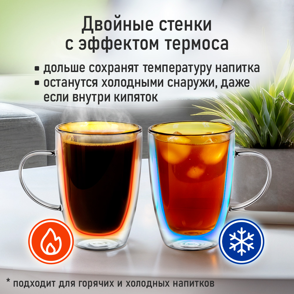 Прозрачные кружки MARTA MT-GD3780C - фото 4