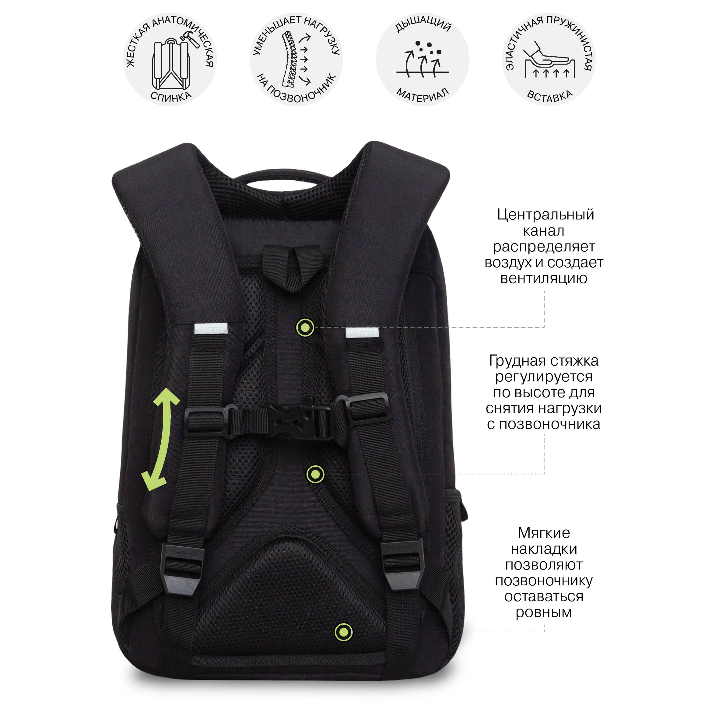 Рюкзак Grizzly Улыбка - фото 7