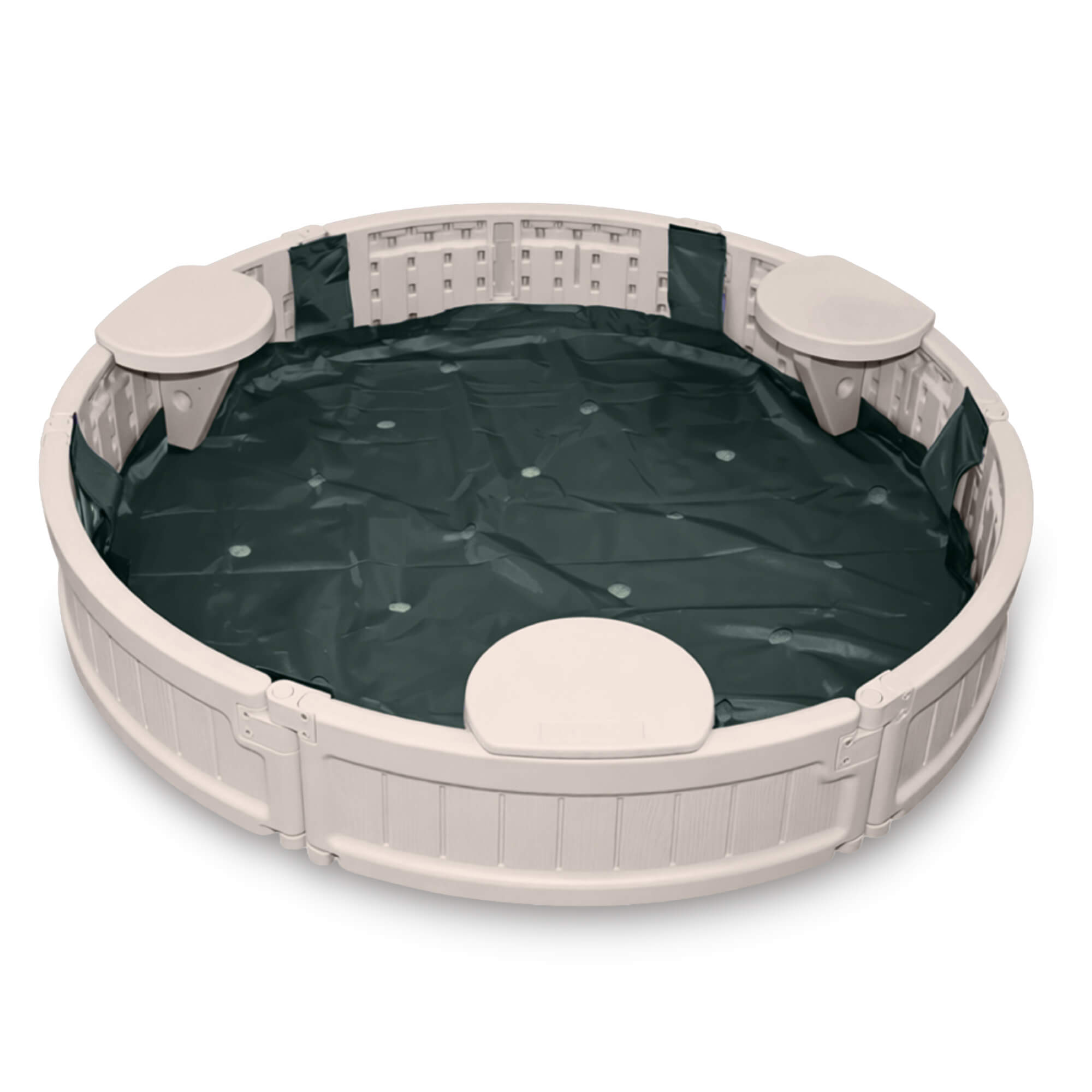 Песочница детская круглая UNIX Kids 120 см пластиковая 3 сиденья + тент - фото 18