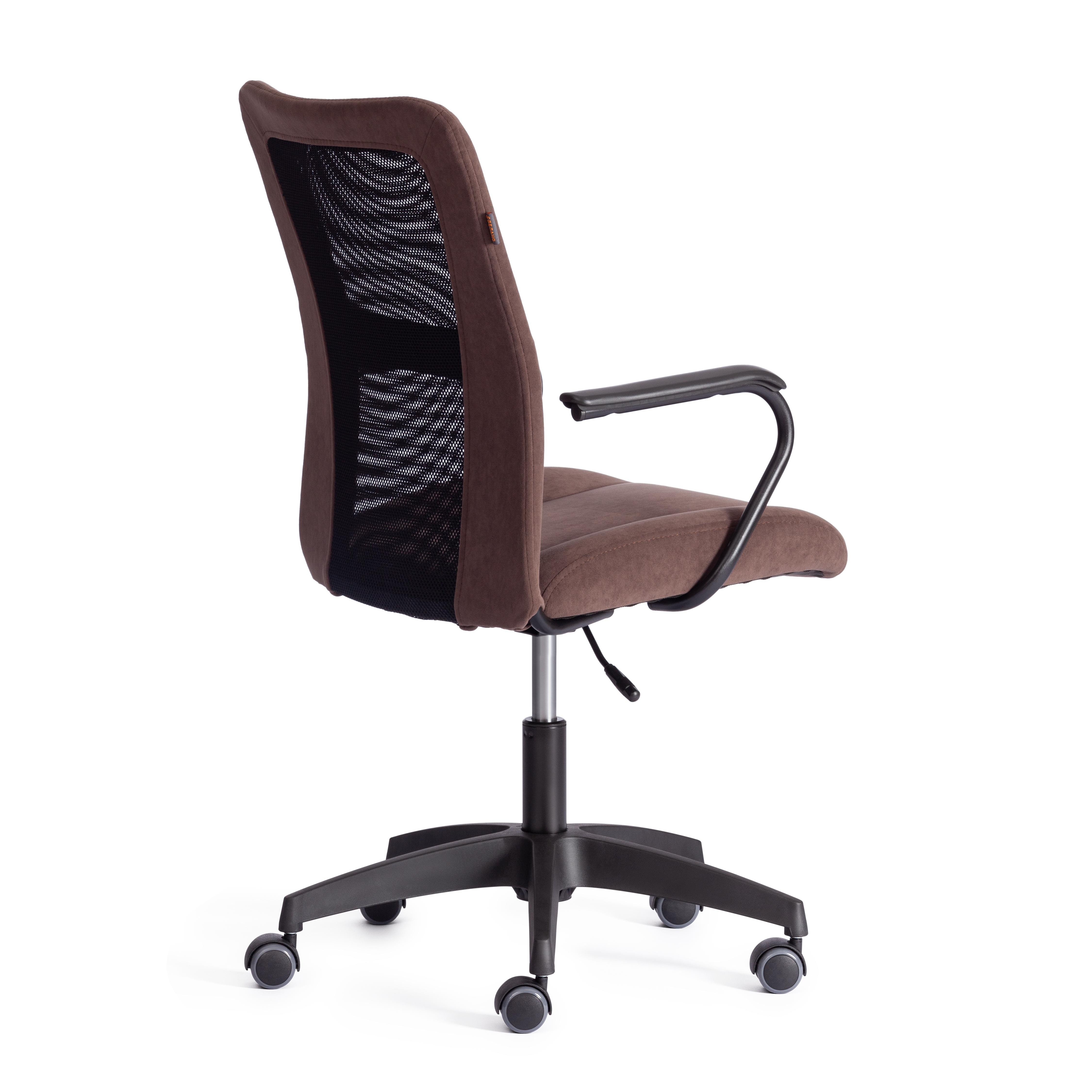 Компьютерное кресло TETCHAIR Стафф флок коричневый черный - фото 4
