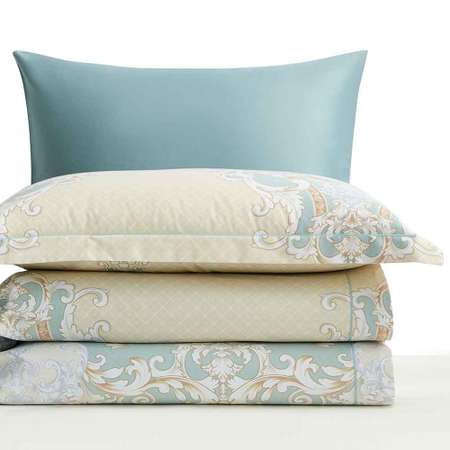 Постельное белье Arya Home Collection Евро 200х220 Exclusive Elaina комплект сатин 4 наволочки 50х70 и 70х70