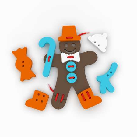 Шнуровка ElBascoToys детская Пряничный человечек