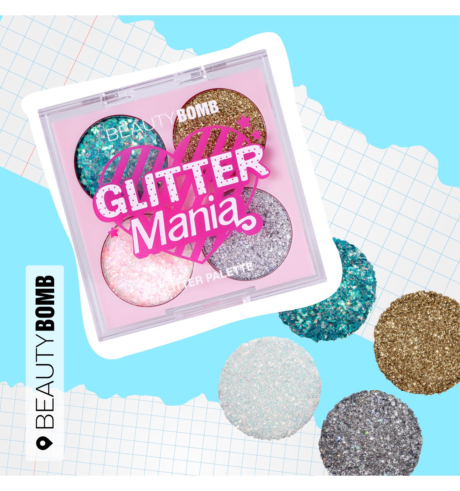 Палетка глиттеров Beauty Bomb Glitter Palette тон 01 - фото 8