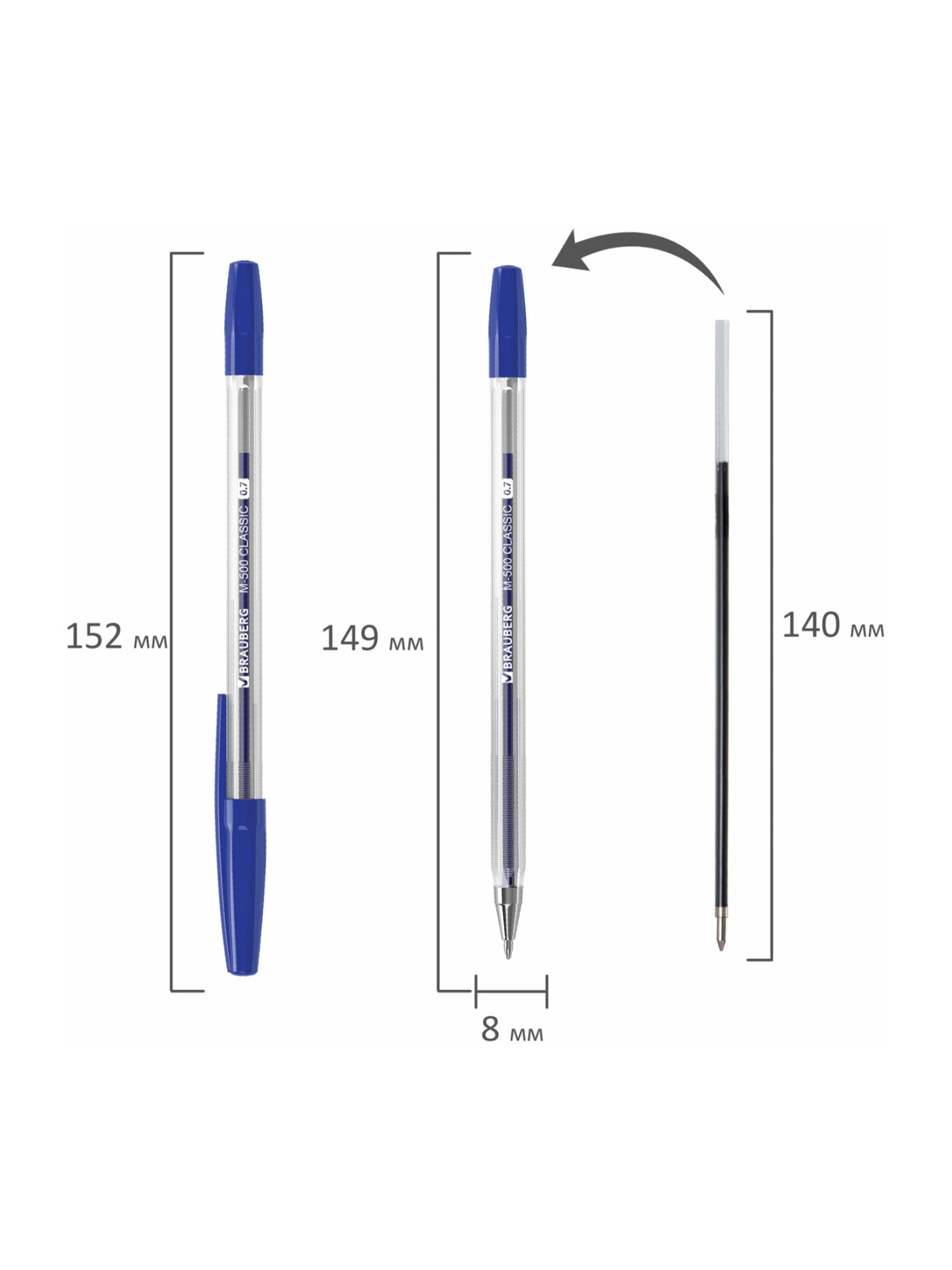 Ручка шариковая Brauberg 10 шт. - фото 12