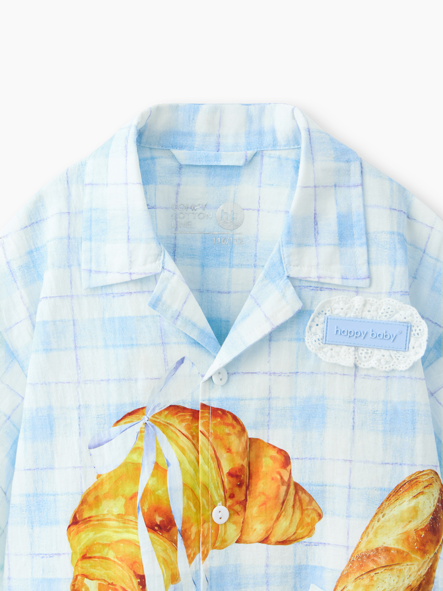 Рубашка Happy Baby 88664_white-blue - фото 3