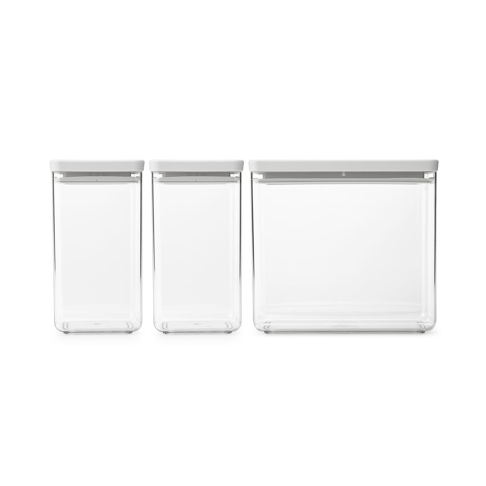 Набор модульных контейнеров Brabantia Tasty+ 3шт светло-серый 230769 - фото 1